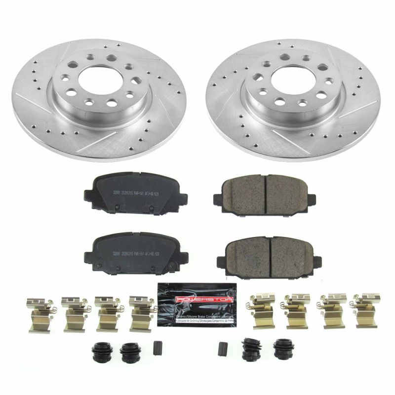 PowerStop Power Stop 17-19 Jeep Compass Rear Z23 Evolution Sport Brake Kit - Brakes Rotors & Pads