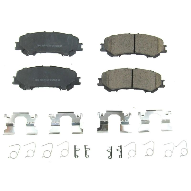 PowerStop Power Stop 17-19 Nissan Titan Rear Z17 Evolution Ceramic Brake Pads w/Hardware - Brakes Rotors &