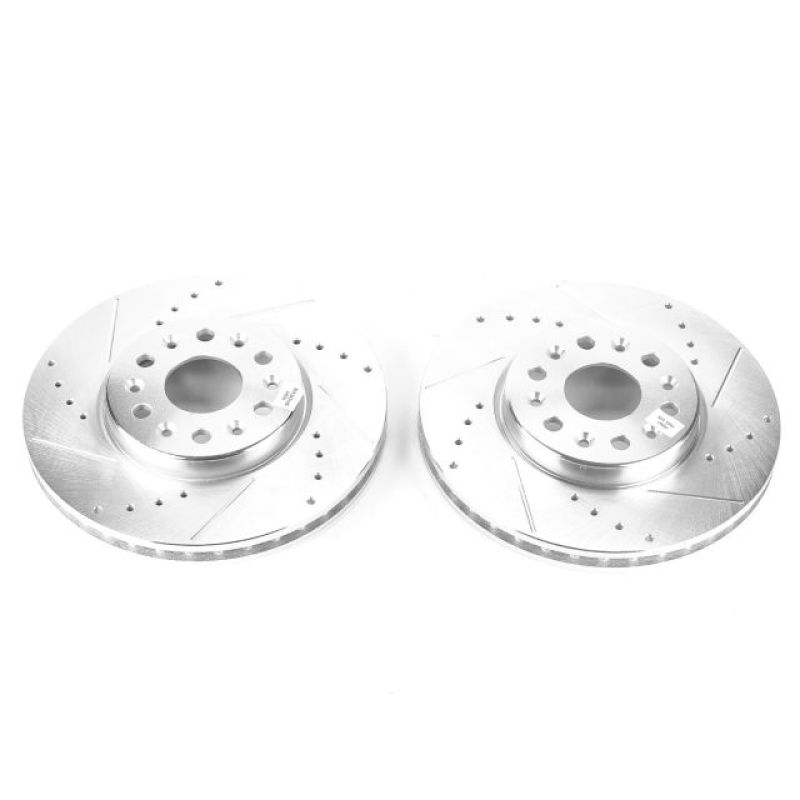 PowerStop Power Stop 18-19 Buick Enclave Front Evolution Drilled & Slotted Rotors - Pair - Brakes Pads