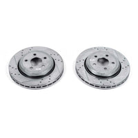 PowerStop Power Stop 18-19 Dodge Durango Rear Evolution Drilled & Slotted Rotors - Pair - Brakes Pads