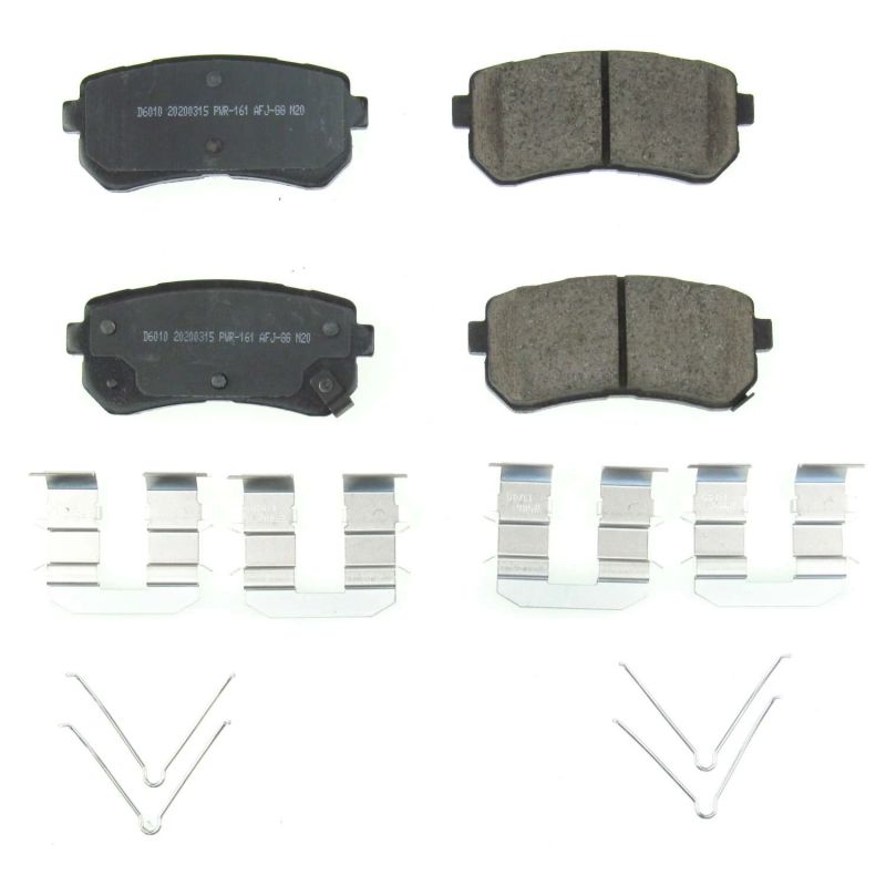 PowerStop Power Stop 18-19 Hyundai Kona Rear Z17 Evolution Ceramic Brake Pads w/Hardware - Brakes Rotors &