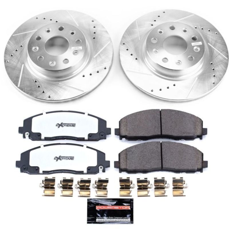 PowerStop Power Stop 18-19 Jeep Wrangler Front Z36 Truck & Tow Brake Kit - Brakes Rotors Pads