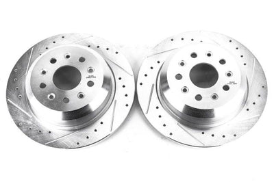PowerStop Power Stop 18-19 Jeep Wrangler Rear Evolution Drilled & Slotted Rotors - Pair - Brakes Pads