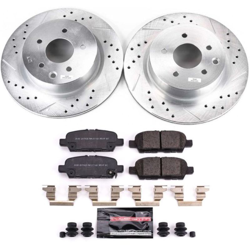 PowerStop Power Stop 18-19 Nissan 370Z Rear Z23 Evolution Sport Brake Kit - Brakes Rotors & Pads
