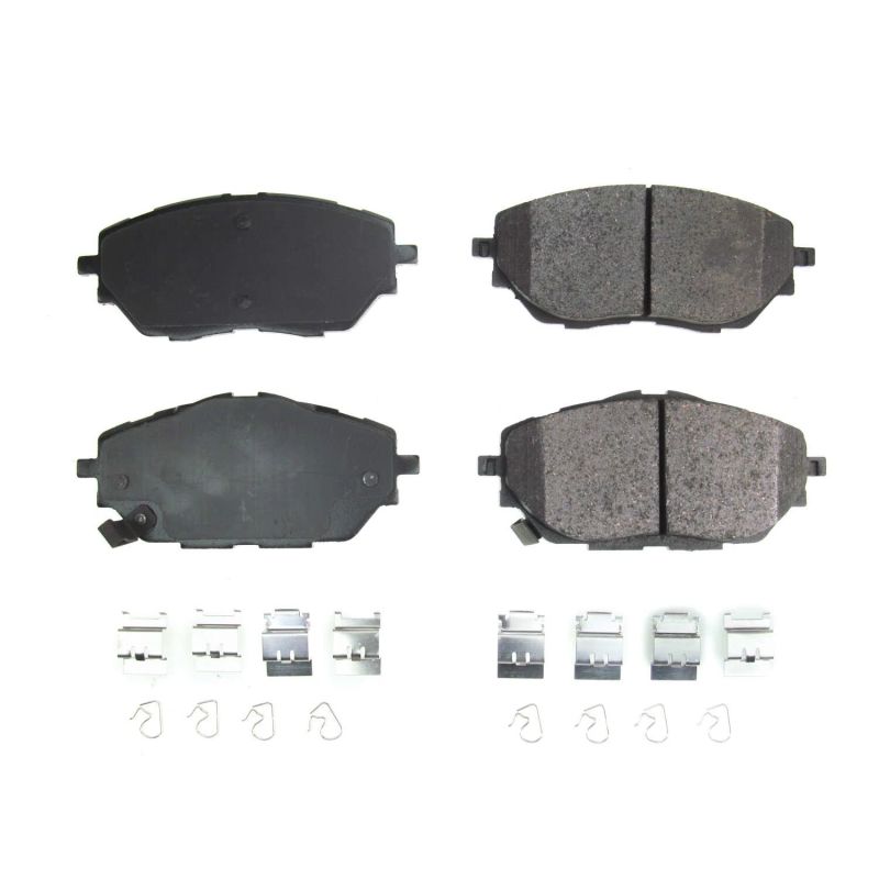 PowerStop Power Stop 18-19 Toyota C-HR Front Z17 Evolution Ceramic Brake Pads w/Hardware - Brakes Rotors &
