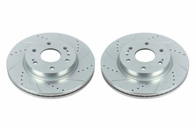 PowerStop Power Stop 19-20 Chevrolet Silverado 1500 Front Evolution Drilled & Slotted Rotors - Pair - Brakes Pads
