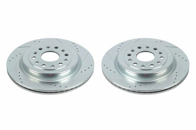 PowerStop Power Stop 19-20 Ram 1500 Rear Evolution Drilled & Slotted Rotors - Pair - Brakes Pads