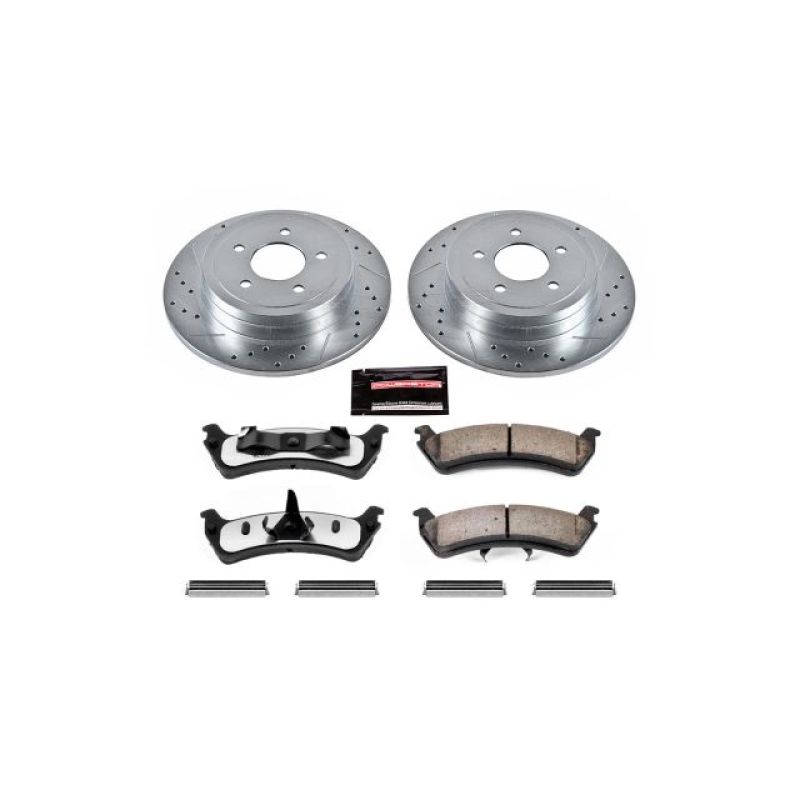 PowerStop Power Stop 2003 Ford Explorer Sport Rear Z36 Truck & Tow Brake Kit - Brakes Rotors Pads