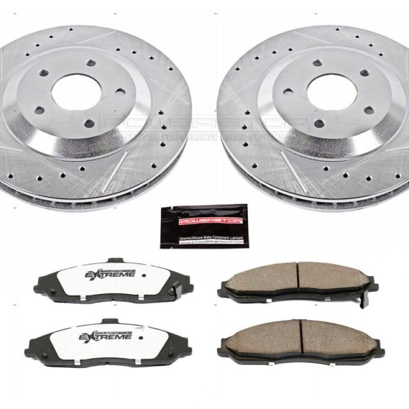 PowerStop Power Stop 2004 Cadillac XLR Front Z26 Street Warrior Brake Kit - Brakes Rotors & Pads