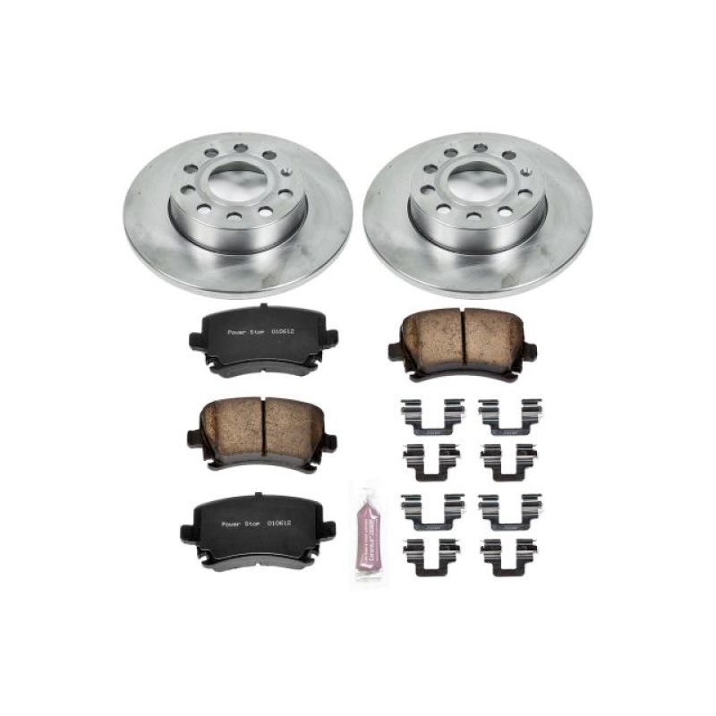 PowerStop Power Stop 2008 Audi A3 Rear Autospecialty Brake Kit - Brakes Rotors & Pads