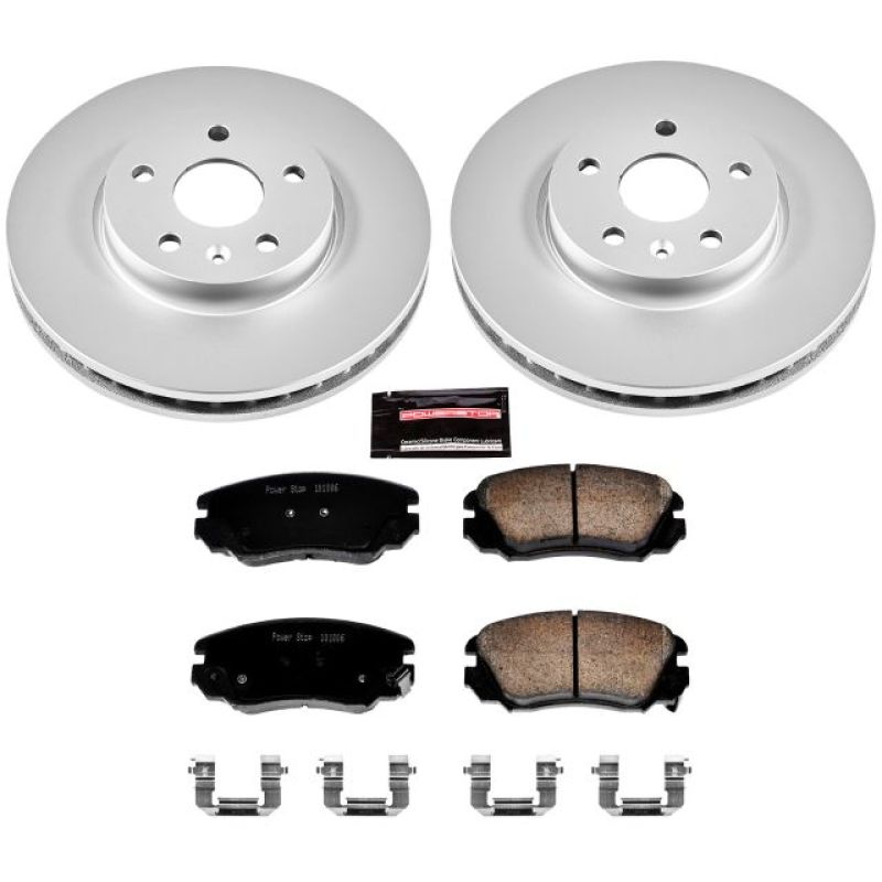 PowerStop Power Stop 2010 Buick Allure Front Z17 Evolution Geomet Coated Brake Kit - Brakes Rotors & Pads