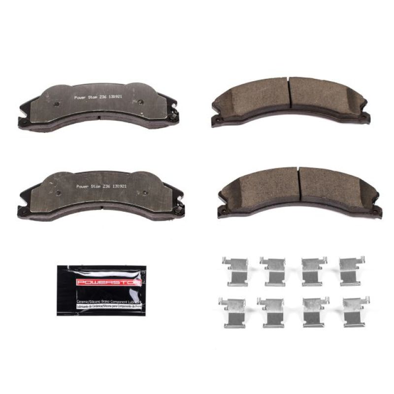 PowerStop Power Stop 2011 Chevrolet Silverado 2500 HD Front or Rear Z36 Truck & Tow Brake Pads w/Hardware - Brakes
