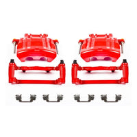 PowerStop Power Stop 2012 Chrysler 300 Front Red Calipers w/Brackets - Pair - Brakes Rotors & Pads