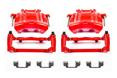 PowerStop Power Stop 2012 Chrysler 300 Front Red Calipers w/Brackets - Pair - Brakes Rotors & Pads