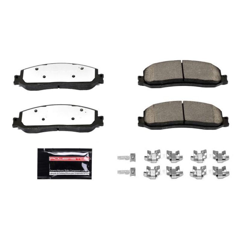 PowerStop Power Stop 2012 Ford F-250 Super Duty Front Z36 Truck & Tow Brake Pads w/Hardware - Brakes Rotors