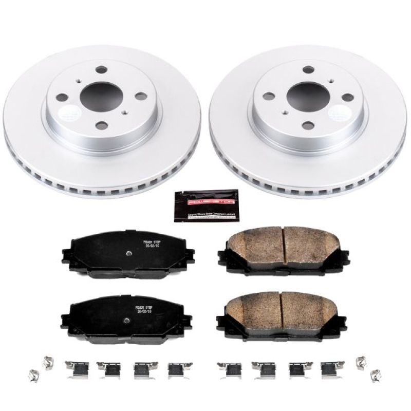 PowerStop Power Stop 2013 Scion iQ Front Z17 Evolution Geomet Coated Brake Kit - Brakes Rotors & Pads