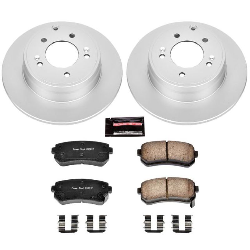 PowerStop Power Stop 2015 Hyundai Sonata Rear Z17 Evolution Geomet Coated Brake Kit - Brakes Rotors & Pads