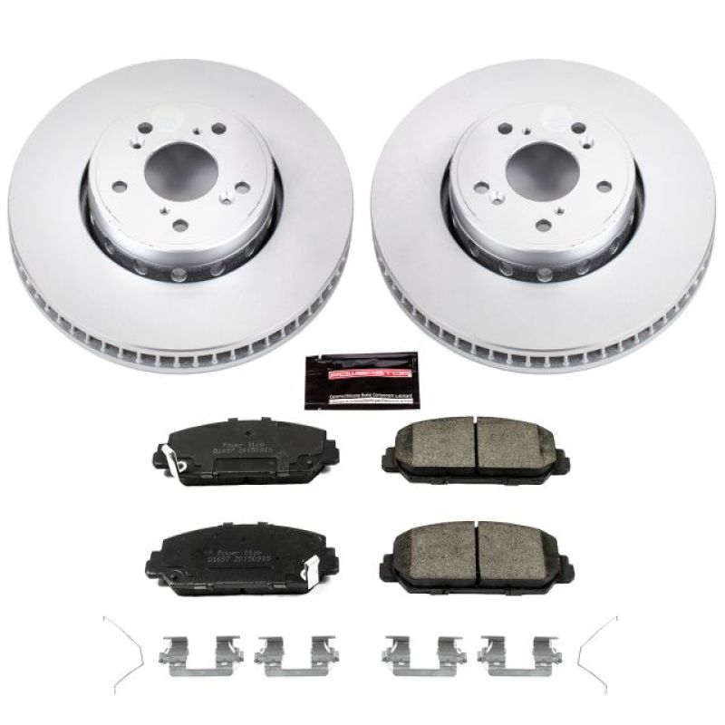 PowerStop Power Stop 2016 Acura ILX Front Z17 Evolution Geomet Coated Brake Kit - Brakes Rotors & Pads
