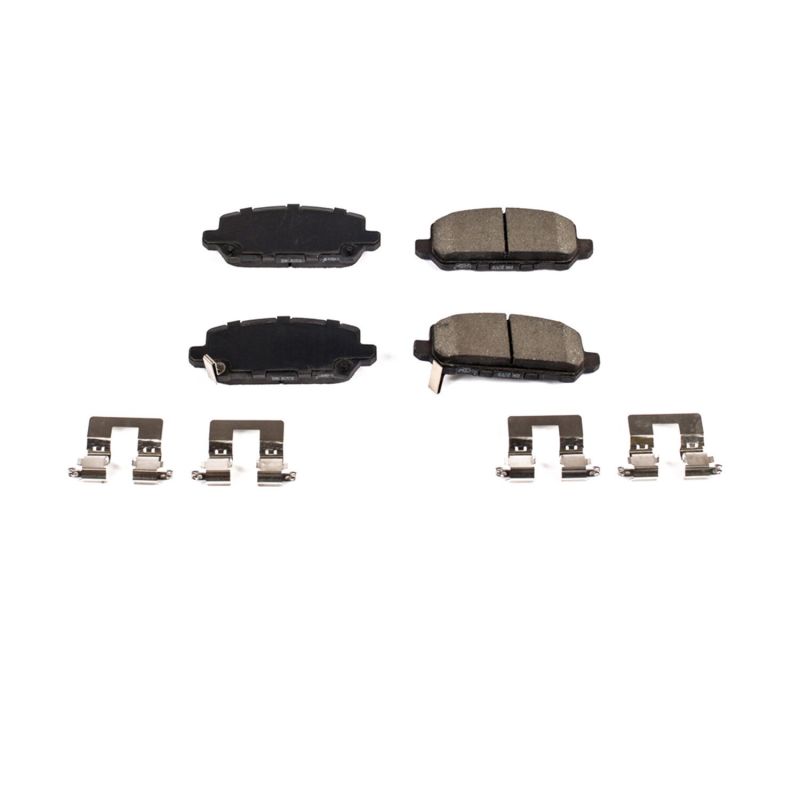 PowerStop Power Stop 2016 Honda CR-Z Rear Z17 Evolution Ceramic Brake Pads w/Hardware - Brakes Rotors &