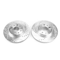 PowerStop Power Stop 2018 Jeep Wrangler Front Evolution Drilled & Slotted Rotors - Pair - Brakes Pads