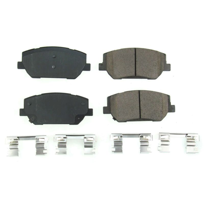 PowerStop Power Stop 2019 Hyundai Santa Fe Front Z17 Evolution Ceramic Brake Pads w/Hardware - Brakes Rotors &
