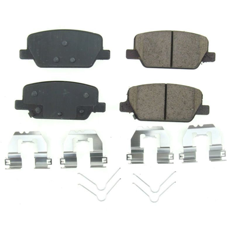 PowerStop Power Stop 2019 Hyundai Santa Fe Rear Z17 Evolution Ceramic Brake Pads w/Hardware - Brakes Rotors &