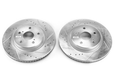 PowerStop Power Stop 2019 Lexus ES350 Front Evolution Drilled & Slotted Rotors - Pair - Brakes Pads