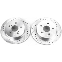 PowerStop Power Stop 2019 Lexus ES350 Rear Evolution Drilled & Slotted Rotors - Pair - Brakes Pads