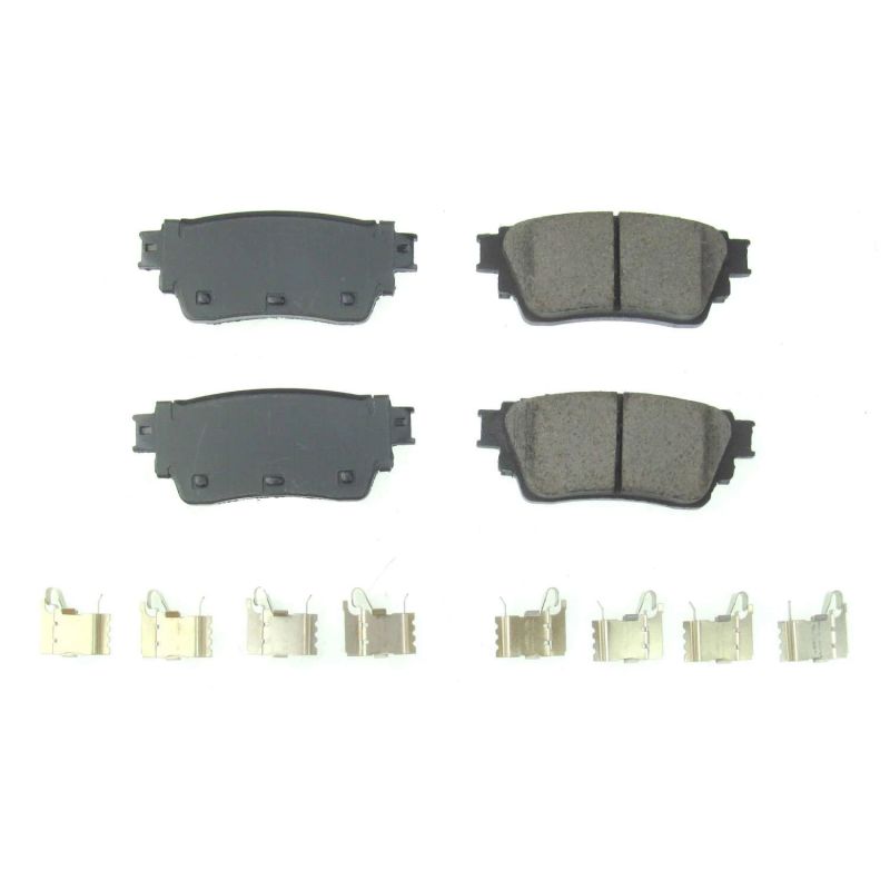 PowerStop Power Stop 2019 Nissan Altima Rear Z17 Evolution Ceramic Brake Pads w/Hardware - Brakes Rotors &