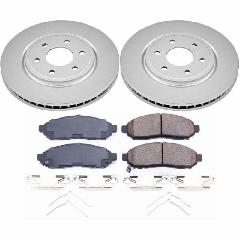 PowerStop Power Stop 2019 Nissan Frontier Front Z17 Evolution Geomet Coated Brake Kit - Brakes Rotors & Pads