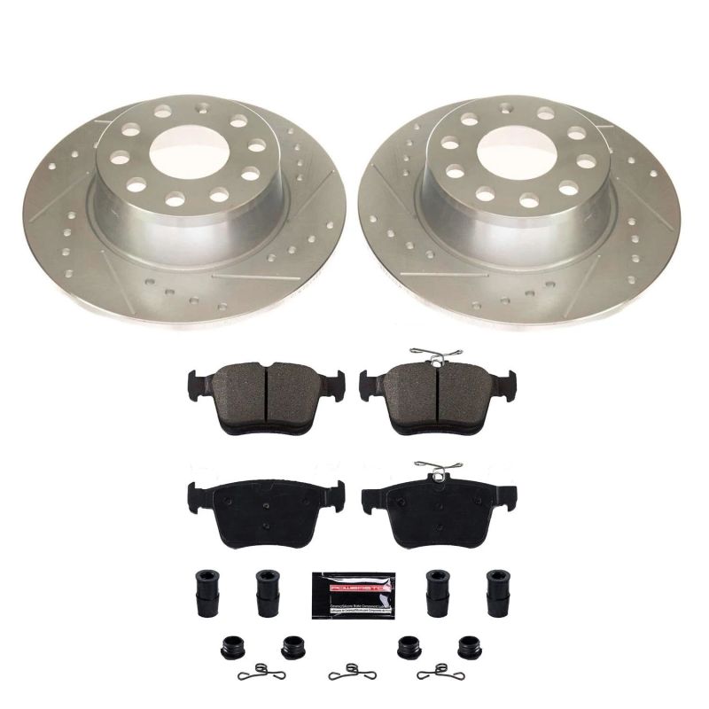 PowerStop Power Stop 2019 Volkswagen Jetta Rear Z23 Evolution Sport Brake Kit - Brakes Rotors & Pads