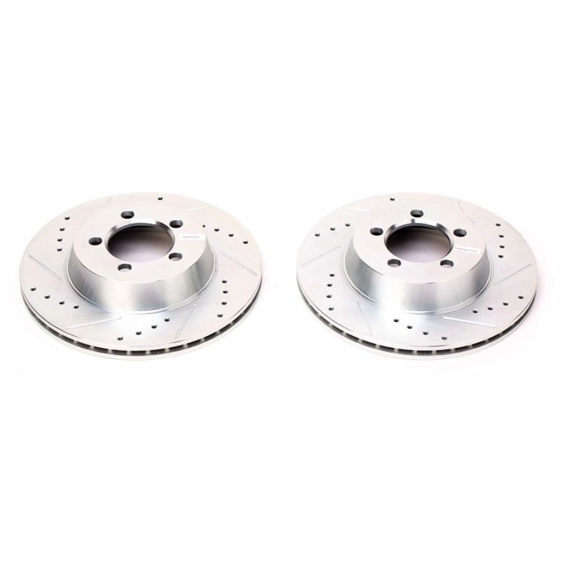 PowerStop Power Stop 67-72 Dodge Dart Front Evolution Drilled & Slotted Rotors - Pair - Brakes Pads