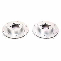PowerStop Power Stop 67-72 Dodge Dart Front Evolution Drilled & Slotted Rotors - Pair - Brakes Pads