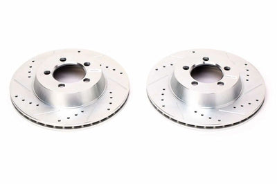 PowerStop Power Stop 67-72 Dodge Dart Front Evolution Drilled & Slotted Rotors - Pair - Brakes Pads