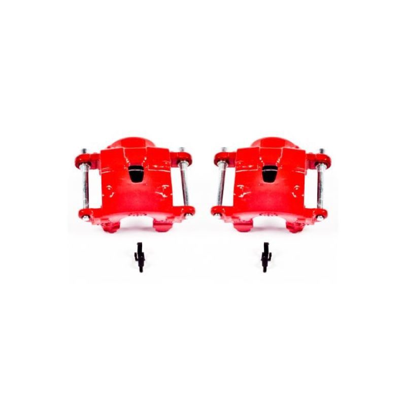 PowerStop Power Stop 78-85 Avanti II Front Red Calipers w/o Brackets - Pair - Brakes Rotors & Pads