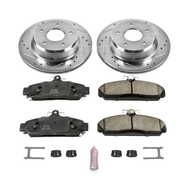 PowerStop Power Stop 84-87 Chevrolet Corvette Front Z23 Evolution Sport Brake Kit - Brakes Rotors & Pads