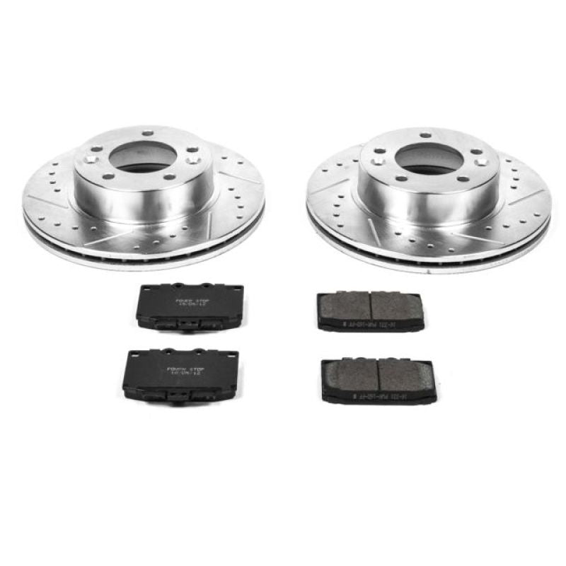 PowerStop Power Stop 86-91 Mazda RX-7 Front Z23 Evolution Sport Brake Kit - Brakes Rotors & Pads