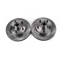 PowerStop Power Stop 86-93 Ford E-150 Front Evolution Drilled & Slotted Rotors - Pair - Brakes Pads