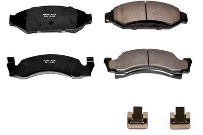 PowerStop Power Stop 87-93 Ford Bronco Front Z17 Evolution Ceramic Brake Pads w/Hardware - Brakes Rotors &