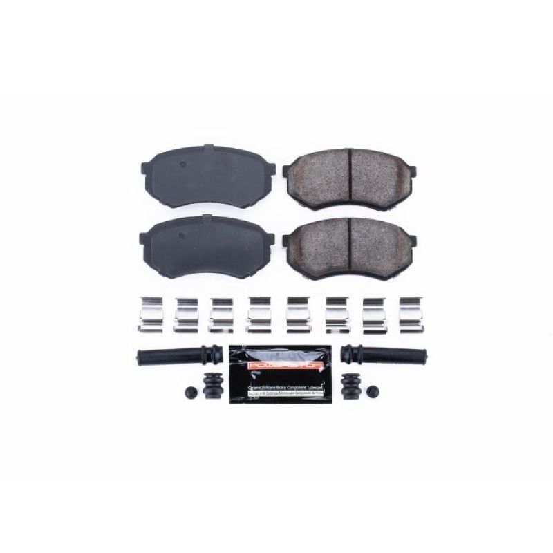 PowerStop Power Stop 88-91 Mazda 929 Front Z23 Evolution Sport Brake Pads w/Hardware - Brakes Rotors &