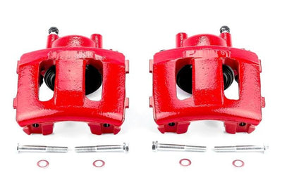 PowerStop Power Stop 90-01 Jeep Cherokee Front Red Calipers w/o Brackets - Pair - Brakes Rotors & Pads