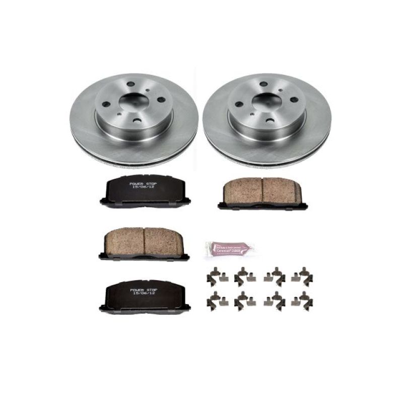 PowerStop Power Stop 90-92 Geo Prizm Front Autospecialty Brake Kit - Brakes Rotors & Pads
