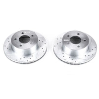 PowerStop Power Stop 90-99 Jeep Cherokee Front Evolution Drilled & Slotted Rotors - Pair - Brakes Pads