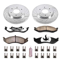 PowerStop Power Stop 90-99 Jeep Cherokee Front Z36 Truck & Tow Brake Kit - Brakes Rotors Pads