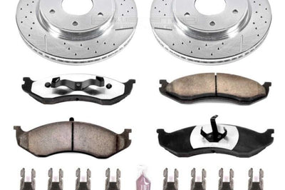 PowerStop Power Stop 90-99 Jeep Cherokee Front Z36 Truck & Tow Brake Kit - Brakes Rotors Pads