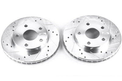 PowerStop Power Stop 91-95 Toyota MR2 Front Evolution Drilled & Slotted Rotors - Pair - Brakes Pads