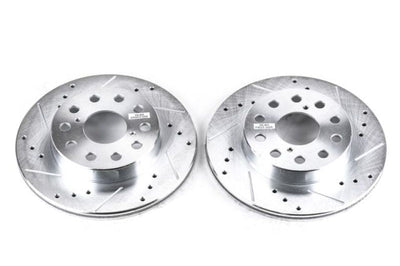 PowerStop Power Stop 91-95 Toyota MR2 Rear Evolution Drilled & Slotted Rotors - Pair - Brakes Pads
