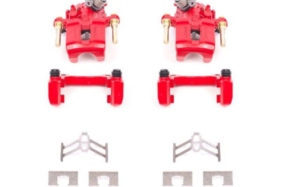 PowerStop Power Stop 92-01 Honda Prelude Rear Red Calipers w/Brackets - Pair - Brakes Rotors & Pads