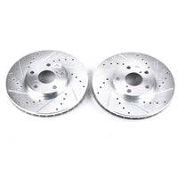 PowerStop Power Stop 93-05 Lexus GS300 Front Evolution Drilled & Slotted Rotors - Pair - Brakes Pads