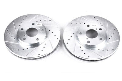 PowerStop Power Stop 93-05 Lexus GS300 Front Evolution Drilled & Slotted Rotors - Pair - Brakes Pads
